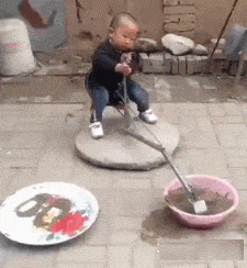 像是|搞笑GIF：感觉自己以前玩的掷瓦片就像是新手上路一样……