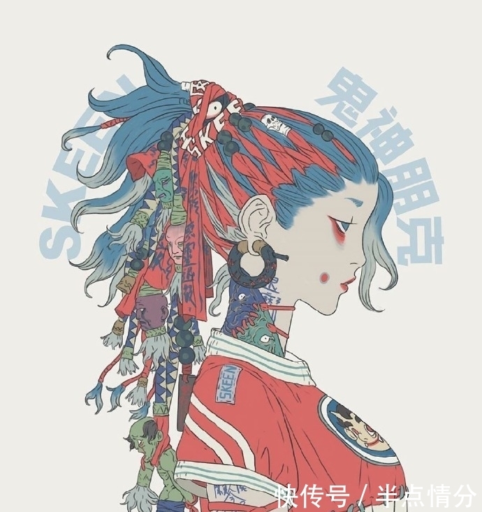 艺术作品|插画-朋克插画艺术作品