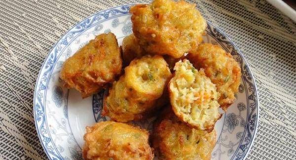 加上|炸萝卜丸子,不要只用面粉和胡萝卜再加上这种,丸子就更香了