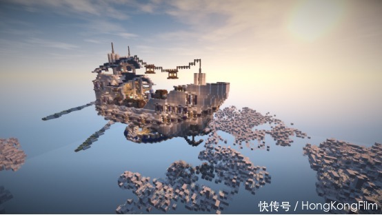 堪比|《我的世界》空中飞船突破科技限制 体量巨大工程量堪比造航母