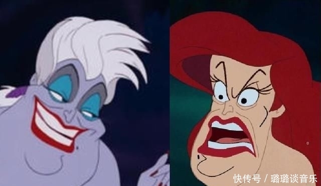 爱丽儿公主|当然迪士尼公主和反派换脸，毫无违和感，正反派全靠一张脸