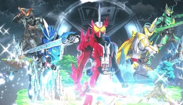 怪人|假面骑士圣刃被超级战队同化,五元素骑士瞩目,反派以一敌五!