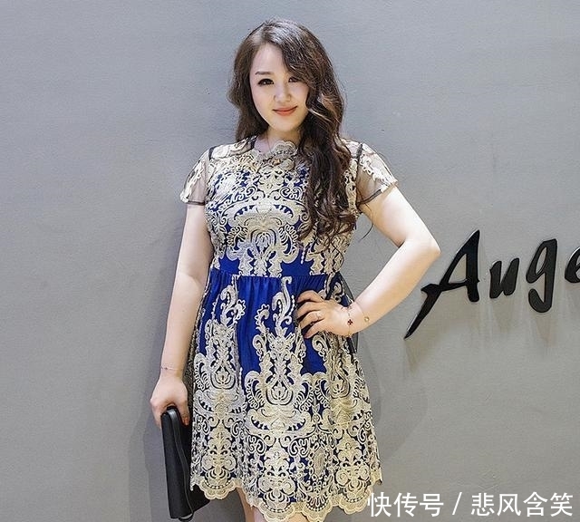 女人味|谁说微胖妹子没有女人味?连衣裙穿对了,照样美翻了