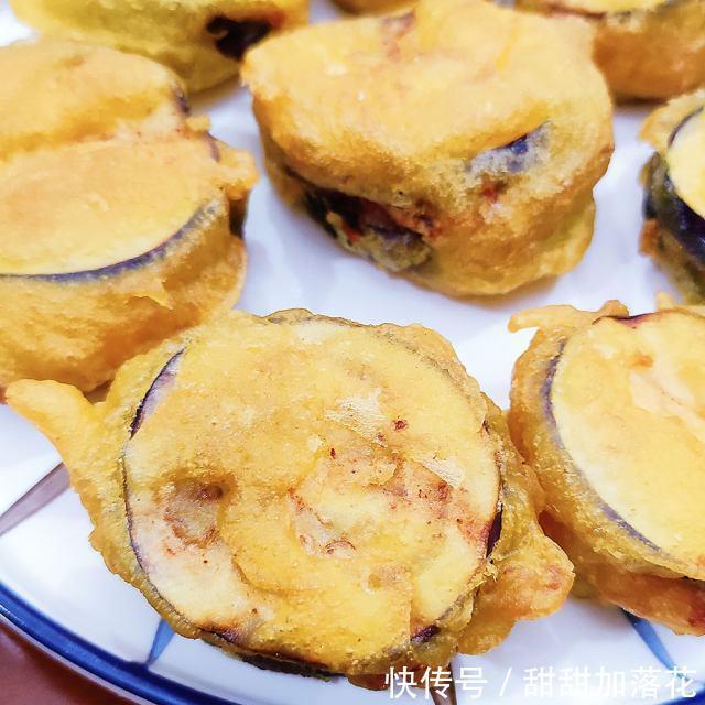 茄盒|夹炸茄盒,一口一个非常美味!