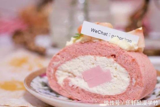  蛋糕|温柔的粉色甜品，蜜桃乌龙奶油蛋糕，可口浓郁入口醇香