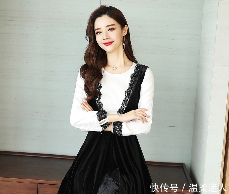 秋裙|女人别穿去年的秋裙了!今年9月流行针织套装,美嫩巨高挑