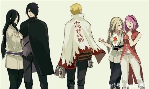 纲手|忍者穿上师傅的衣服,小樱和纲手差距明显,佐助满脸写着嫌弃