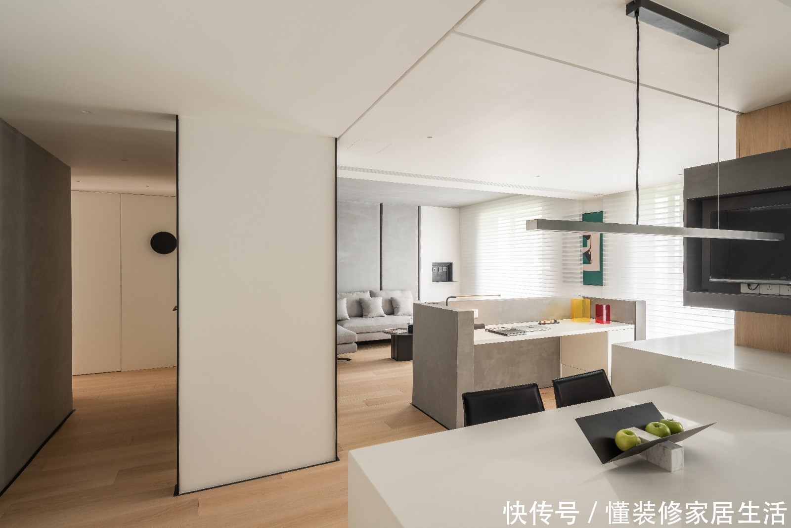  开放式|上海小姑娘的100㎡新家，全屋开放式布局，入户第一眼，就着迷了