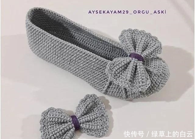  万能|拆下旧鞋子的鞋底，钩织几双万能平底鞋，天天都有新鞋穿，附教程