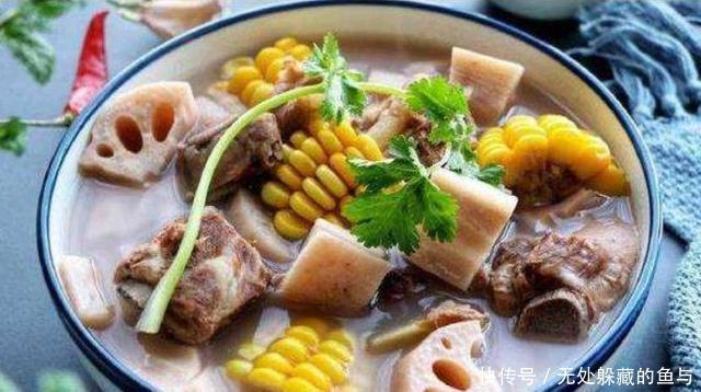 玉米|蒜蓉西兰花,小菜凉拌芦笋,莲藕玉米炖排骨