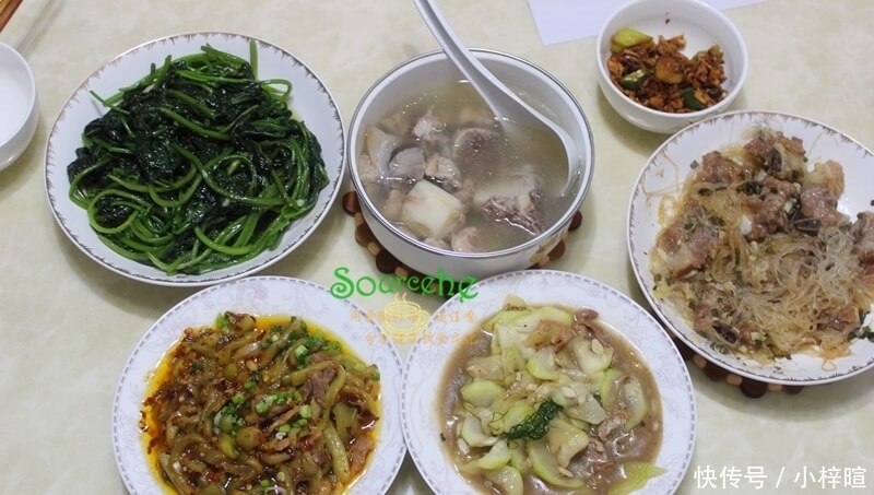半小时|周末回老家,婆婆花了半小时做了四菜一汤,不足50元,有荤有素
