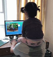 着迷|搞笑GIF:孩子她爹,你真是太着迷了