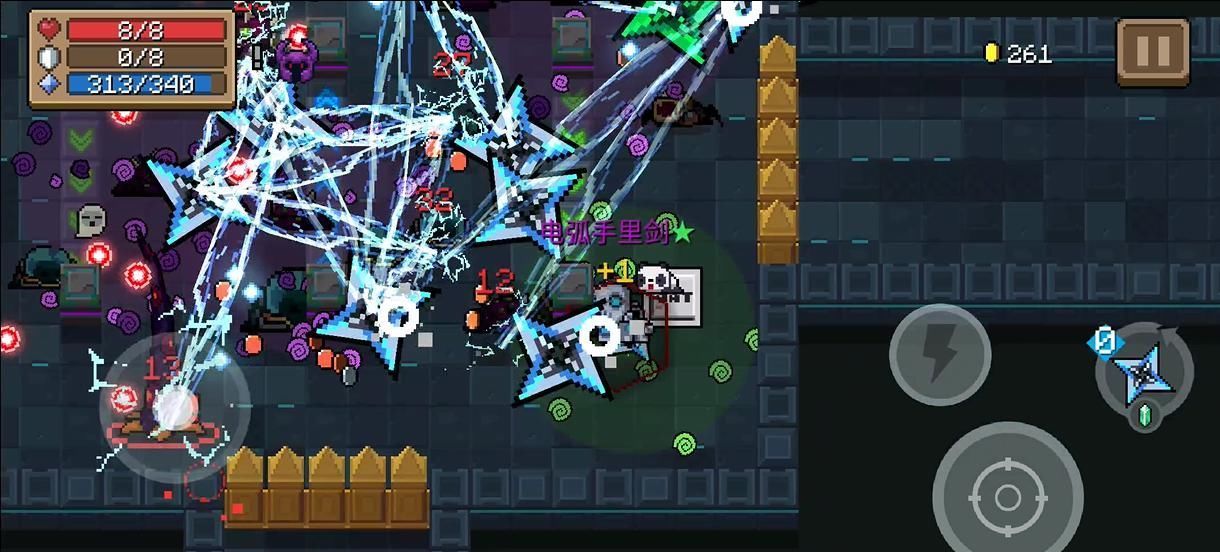 骑士|元气骑士见过满配电弧手里剑吗不用攻击键,14分钟通关吊炸天