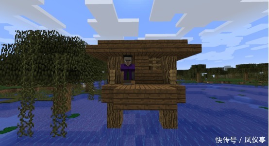 森林|《我的世界》罕见的红木森林中也有村庄 基岩上方矿井竟藏满钻石