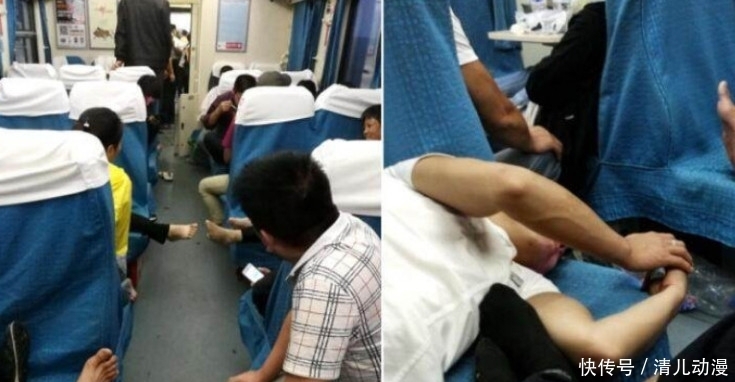 忍不住|高铁上女子把脚放桌上，男子忍不住想骂人，走近看清后却傻了！