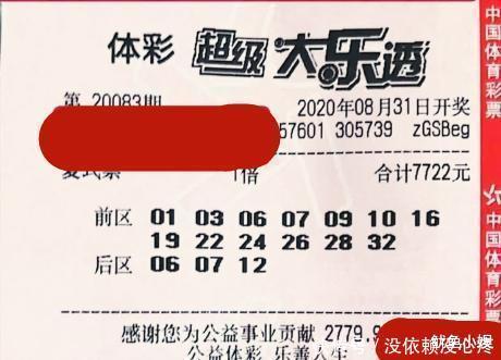 参考|体彩超级大乐透第20083期,晒票用于参考,彩民切勿沉迷