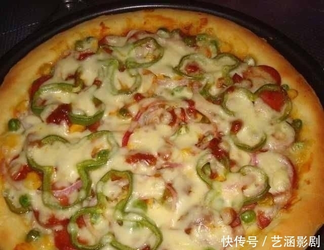 诱惑|美食诱惑,自制的简易版披萨,味道还是很不错的