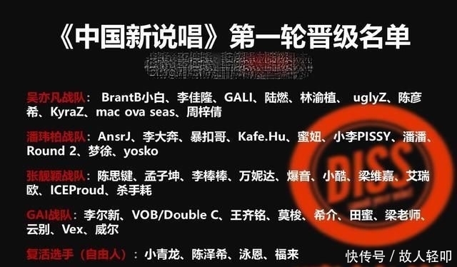 说唱|新说唱:20强出炉活死人遭团灭,杨和苏回应,女Rapper仅剩万妮达