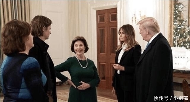  第一夫人|两位美国第一夫人同框梅拉尼娅连换两套衣服仍不敌72岁布什夫人