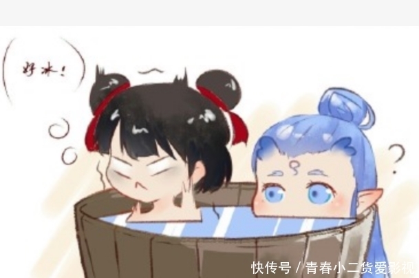 漫画|爆笑漫画:藕饼cp一同沐浴,哪吒用火热的爱送敖丙泡温泉!