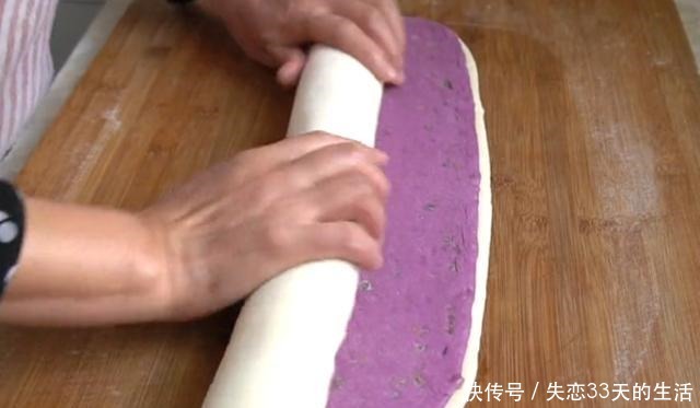 馒头|新手也能做的紫薯花卷,个个层次丰富,柔软香甜,孩子最爱吃