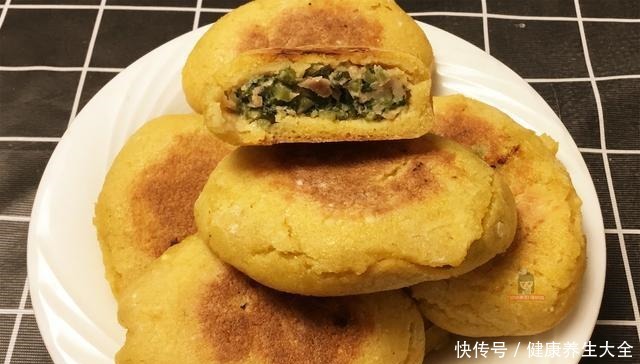 好吃|农家饭-萝卜缨子玉米菜饼子，粗粮养人，全家人都抢着吃！